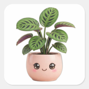 Autocollant de plante de prière Kawaii pour intéri