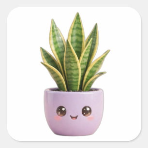 Autocollant de plante de serpent Kawaii pour l'int