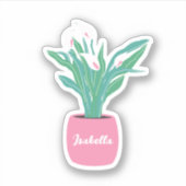 Autocollant de plante d'intérieur personnalisé ave (Devant)