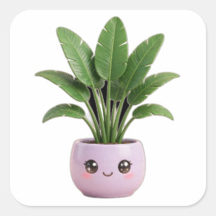 Autocollant de plante intérieure Kawaii Bird of Pa