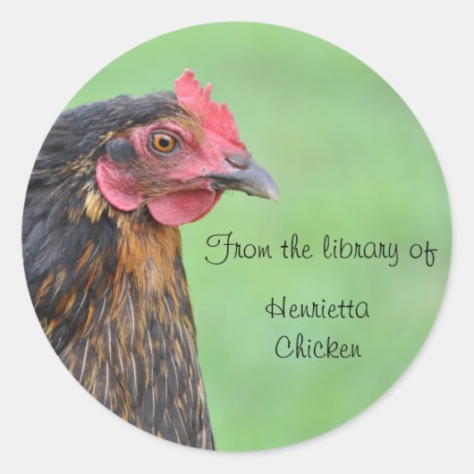 Autocollant de plaque de poulet noir (Devant)