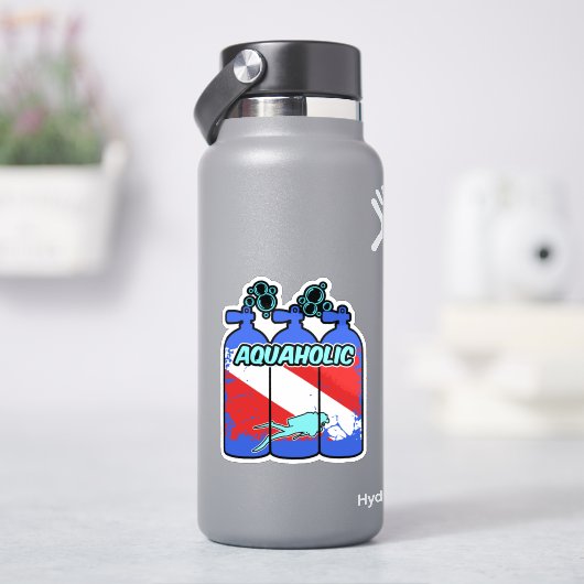 Autocollant de plongée Aquaholic (HydroFlask)
