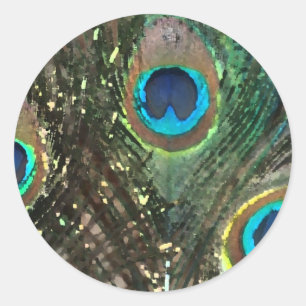 Autocollant de plume Peacock Artistique