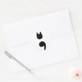 Autocollant de point-virgule de chat (Enveloppe)