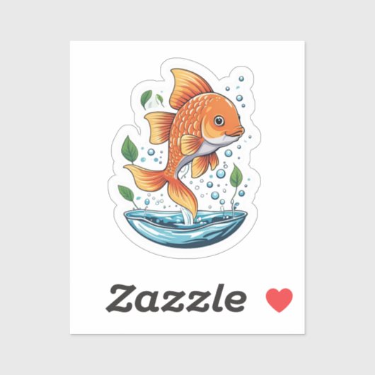 Autocollant de Poisson (Feuille)