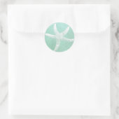 Autocollant de poisson étoilé bleu et blanc (Sac)