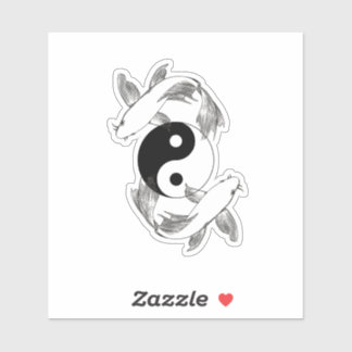 Autocollant de poisson Koi Ying Yang