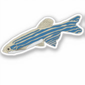 Autocollant de poisson-Zebrafish (Recto)