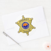 Autocollant de police de soutien (blanc-grand) (Enveloppe)