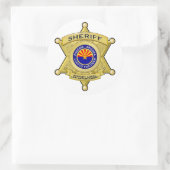 Autocollant de police de soutien (blanc-grand) (Sac)