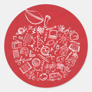 Autocollant de pomme pour enseignants