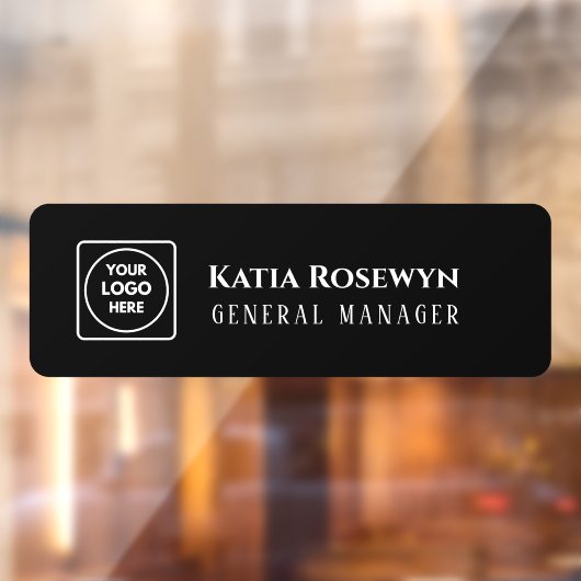 Autocollant de porte noir | Enseigne de fenêtre à (Feuille 2)