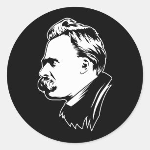Autocollant de portrait de Frederich Nietzsche