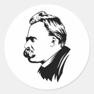 Autocollant de portrait de Frederich Nietzsche