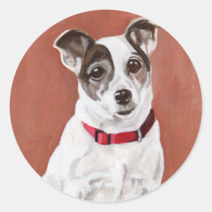 Autocollant de portrait de Jack Russell Terrier