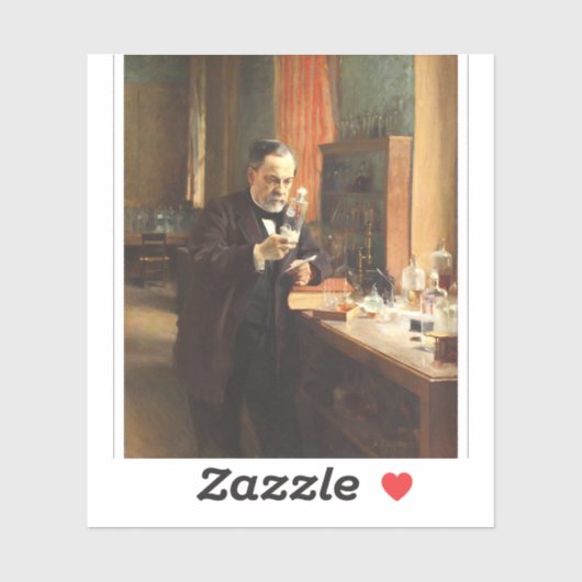 Autocollant de portrait de Louis Pasteur — Albert (Feuille)