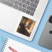 Autocollant de portrait de Louis Pasteur — Albert (Ordinateur portable avec iPhone)