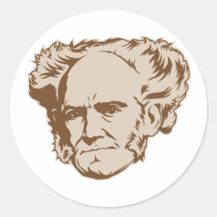 Autocollant de portrait de Schopenhauer
