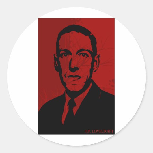 Autocollant de portrait HP Lovecraft (Devant)