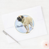 Autocollant de portrait Mastiff Fawn (Enveloppe)