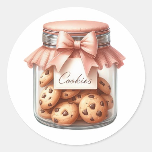 Autocollant de pot à cookies à l'aquarelle – Hiver (Devant)