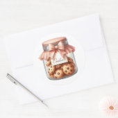 Autocollant de pot à cookies à l'aquarelle – Hiver (Enveloppe)