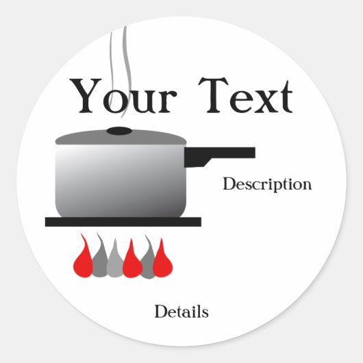 Autocollant de pot Cuisine chef (Devant)