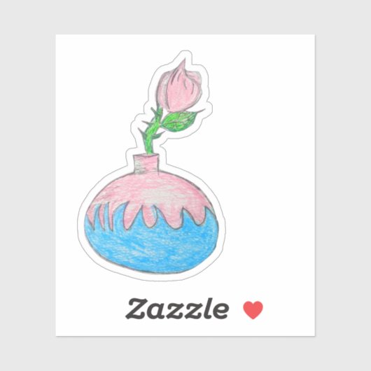 autocollant de pot de fleurs (Feuille)