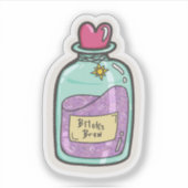 Autocollant de potion de sorcière impertinente (Devant)