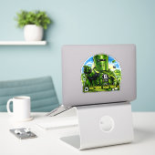 Autocollant de poubelle waterproof Bin There Done (Ordinateur portable sur le bureau)