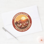 Autocollant de poulet bio à portée libre (Enveloppe)