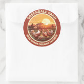 Autocollant de poulet bio à portée libre (Sac)