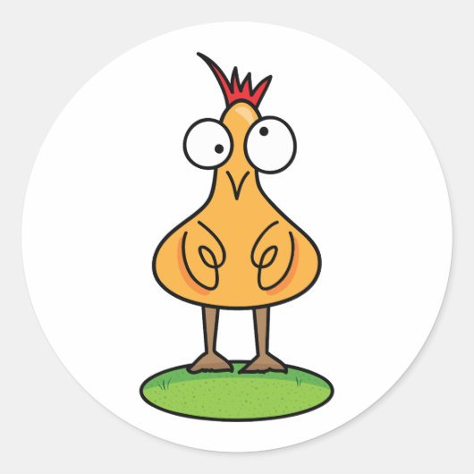 Autocollant de poulet original | Art d'animaux de (Devant)