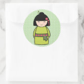 Autocollant de poupée Kokeshi japonaise (Sac)