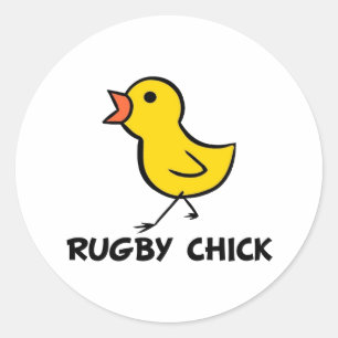 Autocollant de poussin de rugby