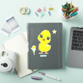 Autocollant de poussin drôle mignon (Couverture iPad)