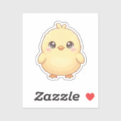 Autocollant de poussin kawaii adorable (Feuille)