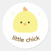 Autocollant de poussin mignon