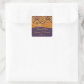 Autocollant de préférence Mariage damassé violet e (Sac)