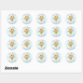 Autocollant de préférence pour Baby shower de fent (Feuille)