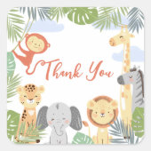 Autocollant de premier anniversaireMerci avec des  (Devant)