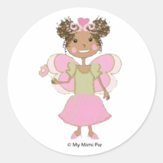 Autocollant de princesse Fairy d'Afrique américain