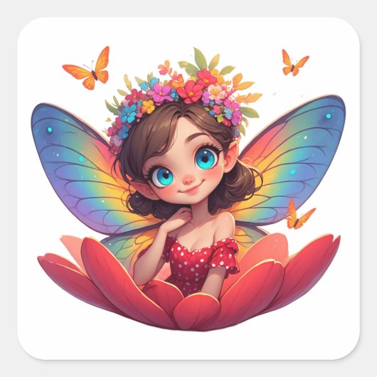 ✨ Autocollant de princesse fée rose pour filles et (Devant)