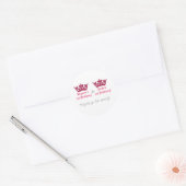 Autocollant de princesse royale couronne rose pour (Enveloppe)