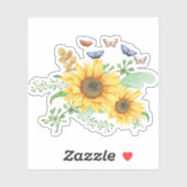 autocollant de printemps de tournesol (Feuille)