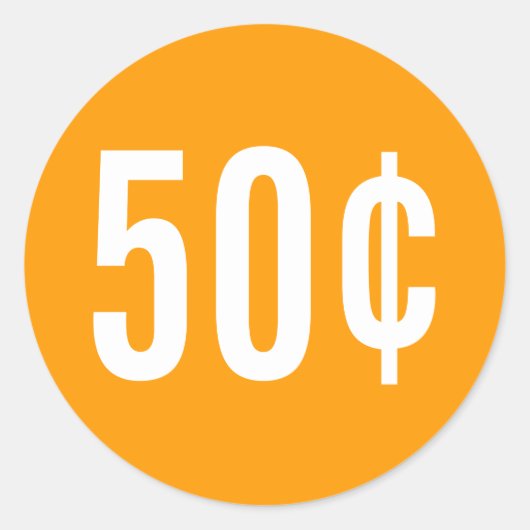 Autocollant de prix orange personnalisé (Devant)