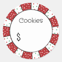 Autocollant de prix pour biscuits italiens mignons