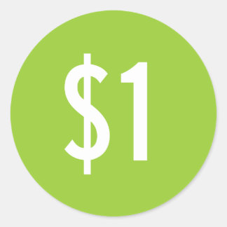 Autocollant de prix vert personnalisé