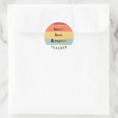 Autocollant de professeur d'esthétique rétro migno (Sac)