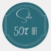 autocollant de promotion de magasin bleu essence (Devant)